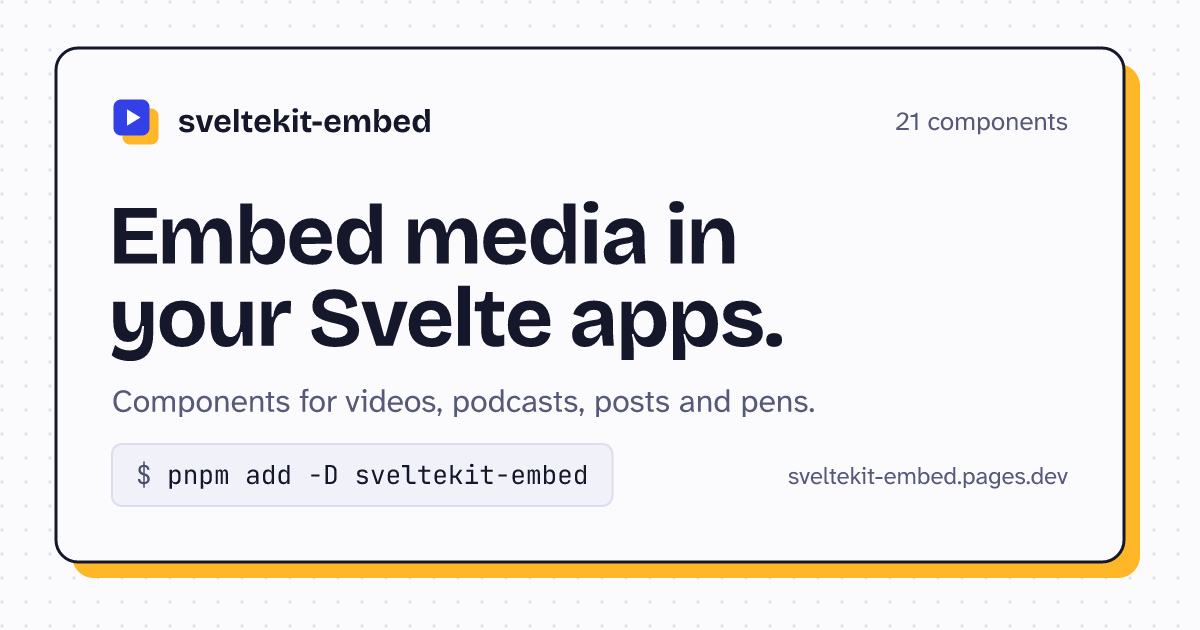 SvelteKit Embed screenshot